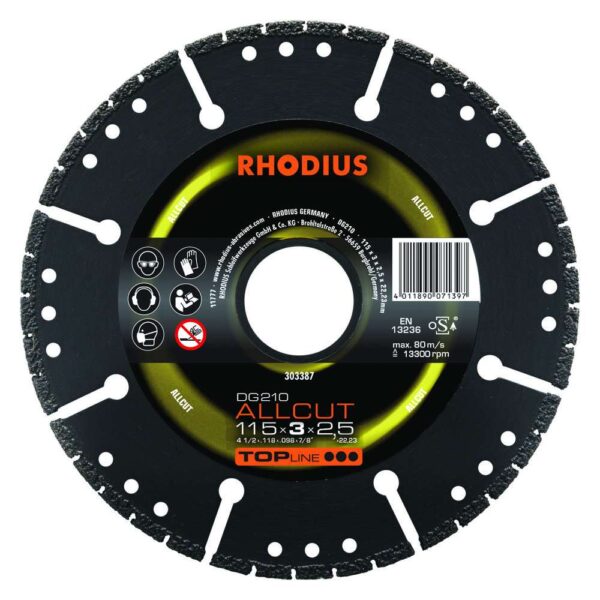 DG210 Allcut TOPline lll 115x3,0x2,5x22,23 41