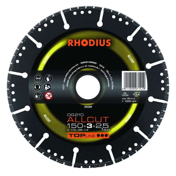DG210 Allcut TOPline lll 150x3,0x2,5x22,23 41