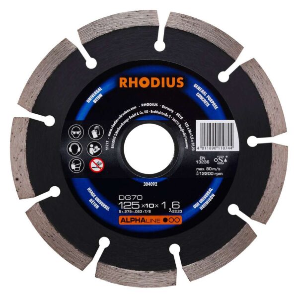 DG70 ALPHALINE l 125x10,0x1,6x22,23 41