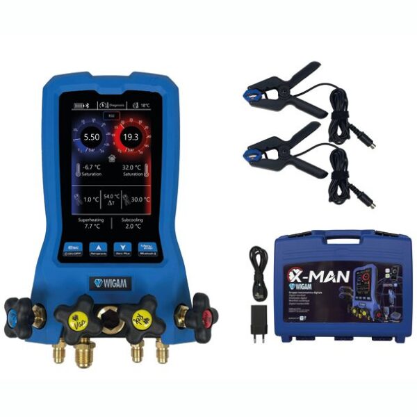 Analizador digital x-man con maletín y dos sondas de pinza con cable Wigam – X-MAN-100