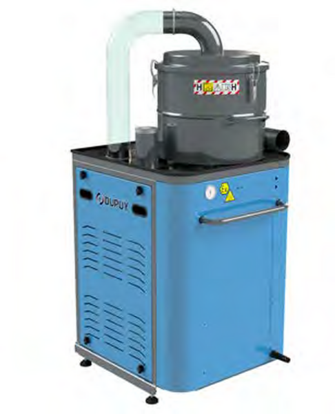 Central de aspiración de alta presión, para zonas ATEX, con bomba de canal lateral de 7.5 Kws, modelo CVAC100