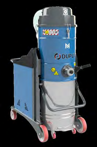 Aspirador industrial trifásico, de alta presión, para zonas Atex 22, de 4,3 Kws, modelo M50Z22HV