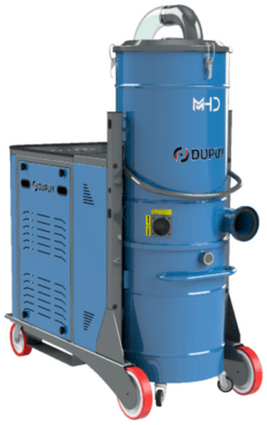 Aspirador industrial trifásico, móvil o estacionario, modelo MHD100 de 11 Kws