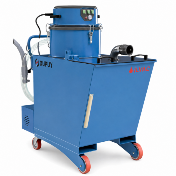 Aspirador monofáscio de viruta y aceite de 200 litros de capacidad, modelo Oilvac200