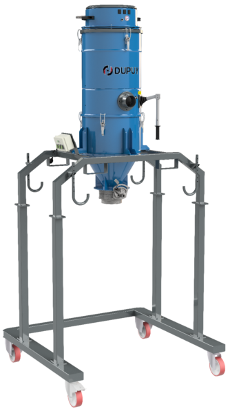 Aspirador industrial monofásico con silo de acumulación de 100 litros, modelo Silovac100