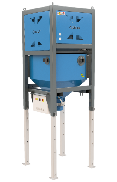 Aspirador industrial con silo de acumulación de 600 litros para zonas ATEX22, modelo 600 AF