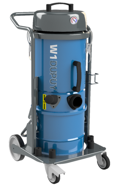 Aspirador industrial neumático libre de mantenimiento, con 7 venturis y contenedor de 15 litros, modelo W1AIR7V