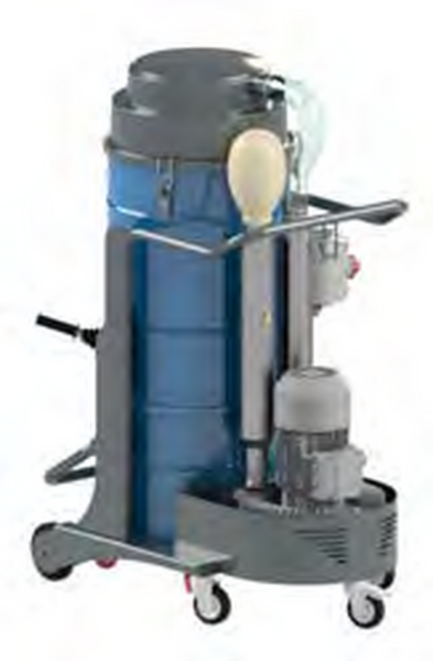 Aspirador para polvo con riesgo de explosión, modelo W3 de 4 Kws y contenedor de 100 litros
