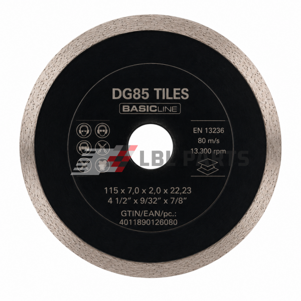 DG85 TILES BASIC LINE 115x7,0x2,0x22,23 - Referencia: 353306