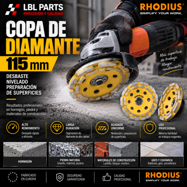 Copa Diamante de 115mm.