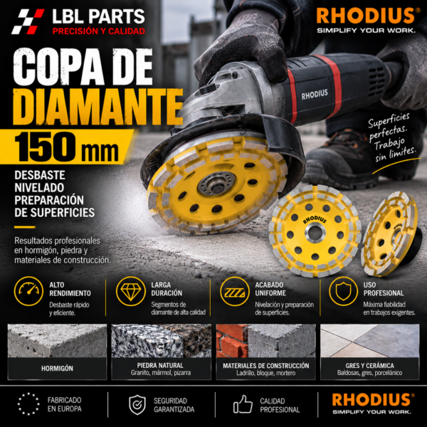 Copa Diamante de 150mm.