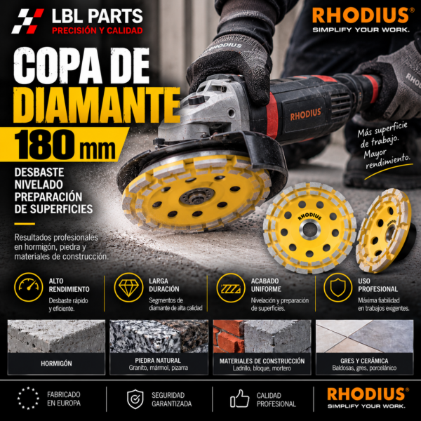 Copa Diamante de 180mm.