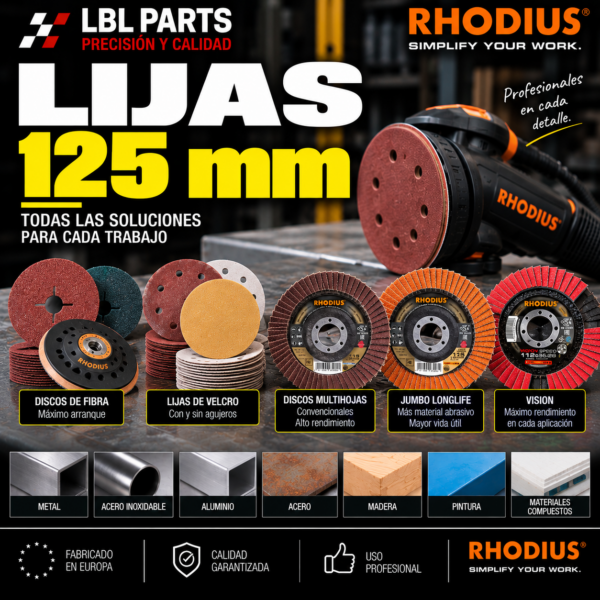 Lijas de 125mm.